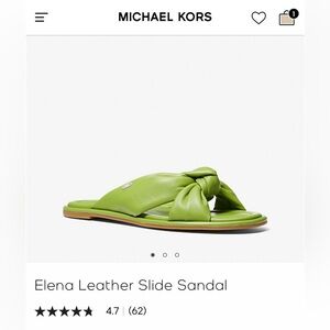 Michael Kors, Elena Slide Sandal, Key Lime 7.5